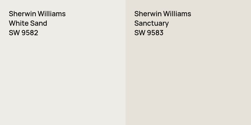 Sherwin Williams White Sand vs. Sherwin Williams Sanctuary