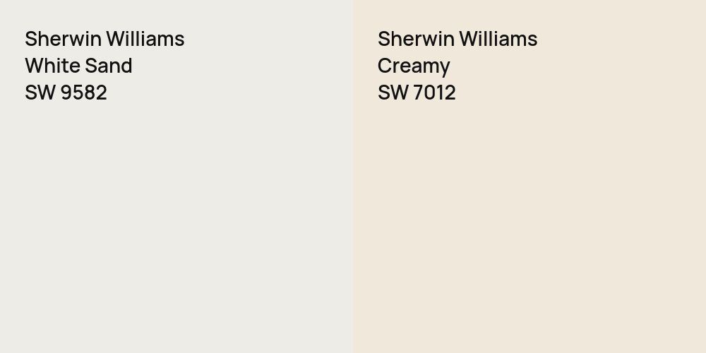 Sherwin Williams White Sand vs. Sherwin Williams Creamy