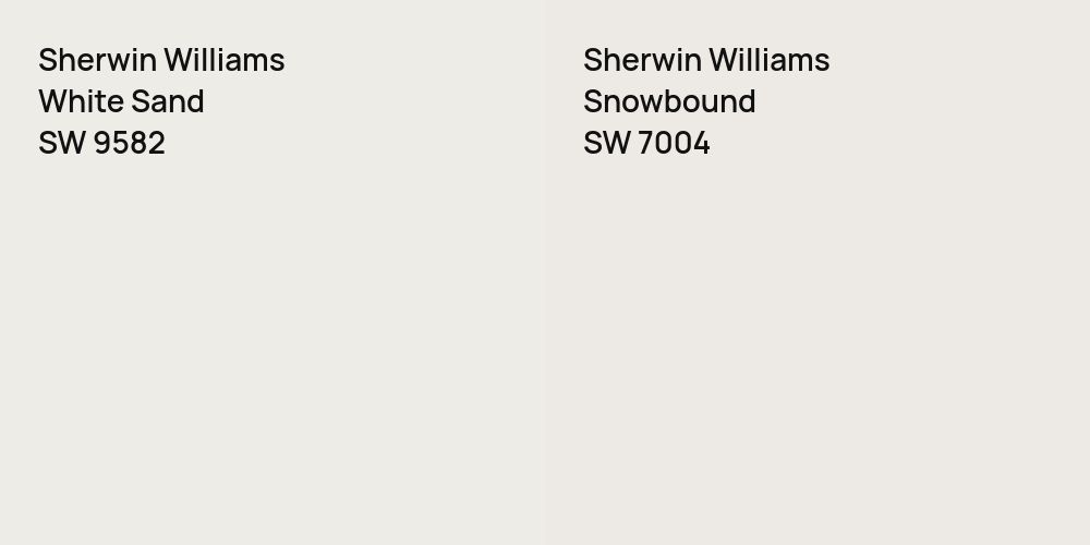 Sherwin Williams White Sand vs. Sherwin Williams Snowbound