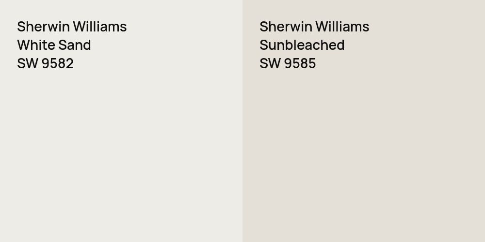 Sherwin Williams White Sand vs. Sherwin Williams Sunbleached