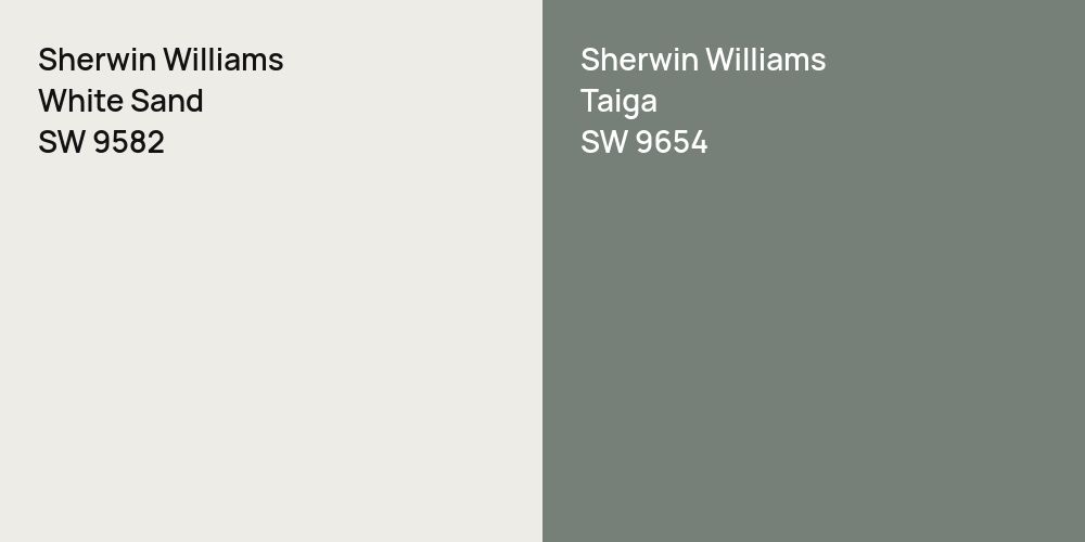 Sherwin Williams White Sand vs. Sherwin Williams Taiga