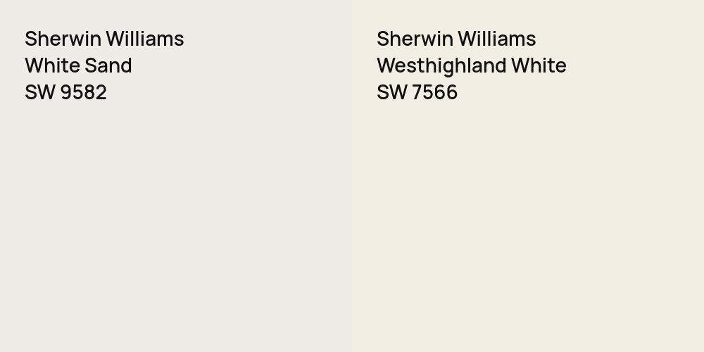 Sherwin Williams White Sand vs. Sherwin Williams Westhighland White