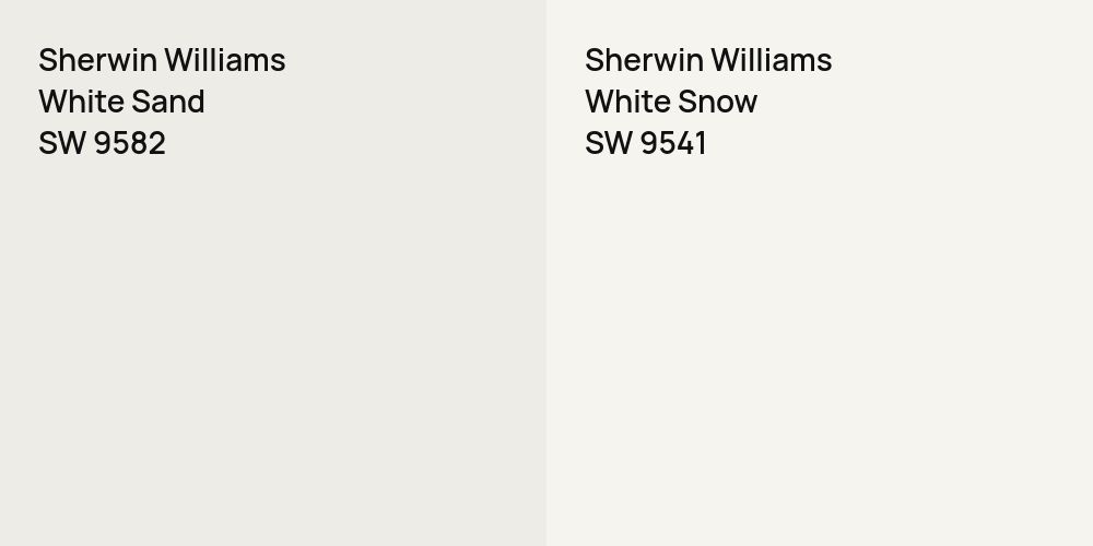 Sherwin Williams White Sand vs. Sherwin Williams White Snow