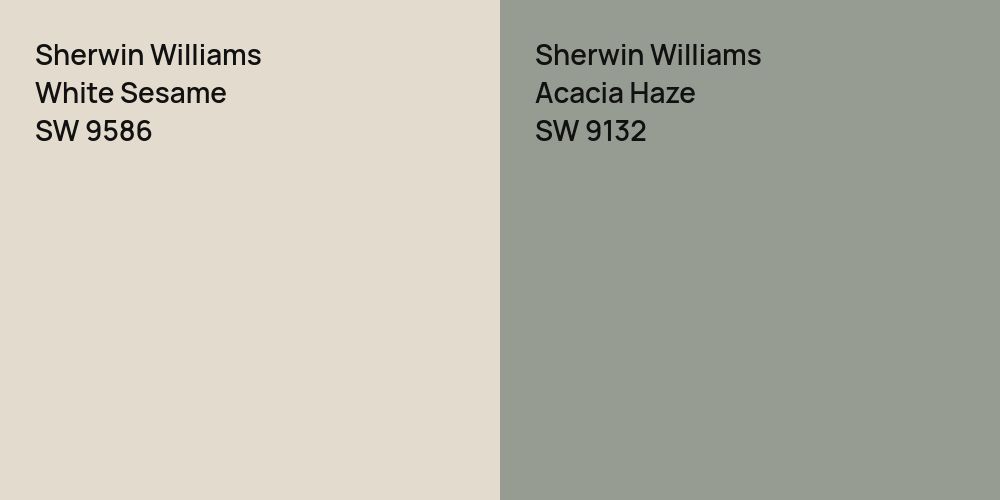 Sherwin Williams White Sesame vs. Sherwin Williams Acacia Haze