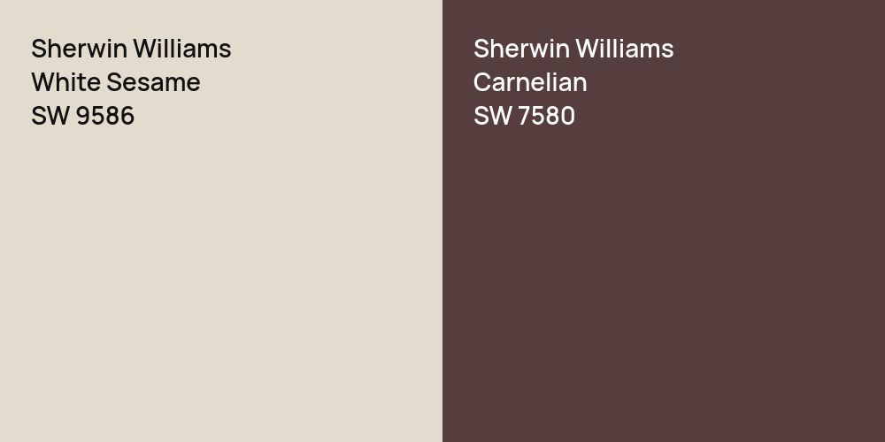 Sherwin Williams White Sesame vs. Sherwin Williams Carnelian