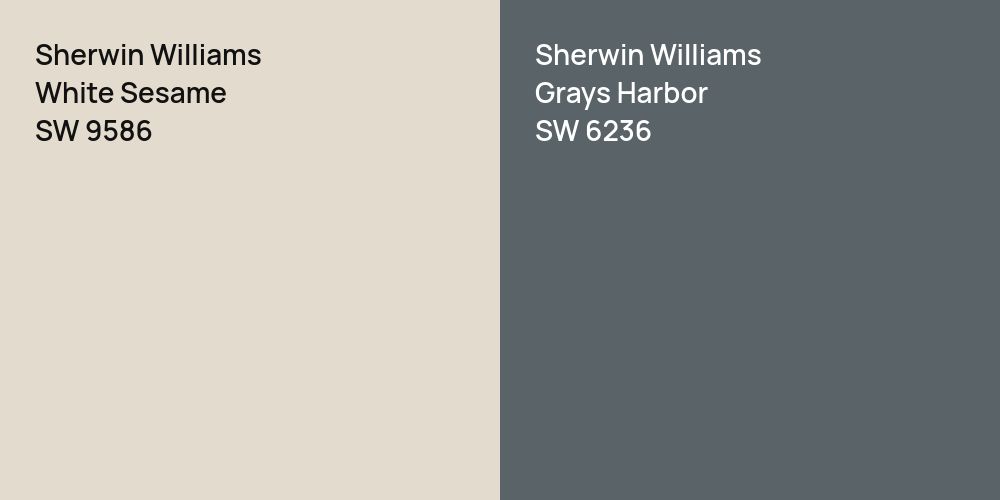 Sherwin Williams White Sesame vs. Sherwin Williams Grays Harbor