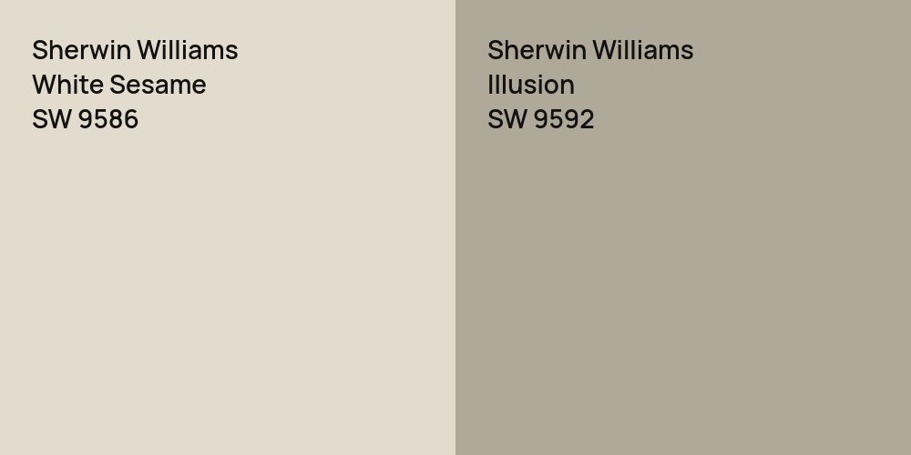 Sherwin Williams White Sesame vs. Sherwin Williams Illusion