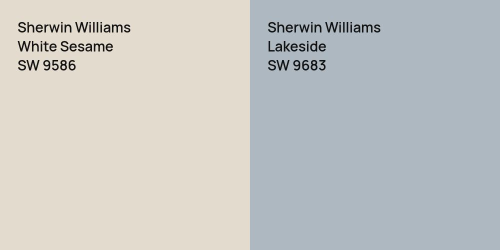 Sherwin Williams White Sesame vs. Sherwin Williams Lakeside