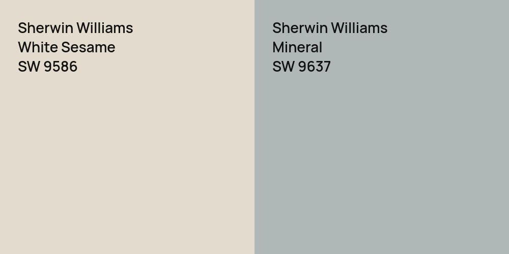 Sherwin Williams White Sesame vs. Sherwin Williams Mineral