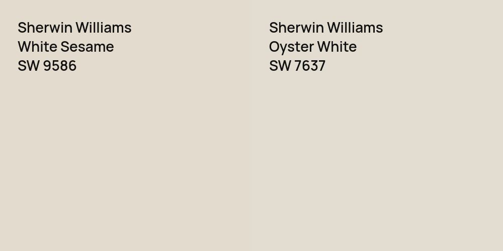 Sherwin Williams White Sesame vs. Sherwin Williams Oyster White