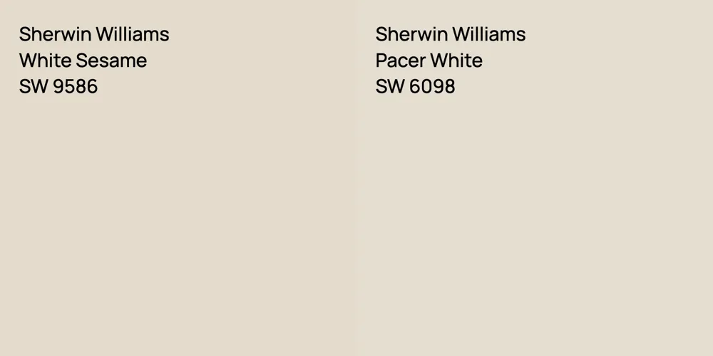 Sherwin Williams White Sesame vs. Sherwin Williams Pacer White