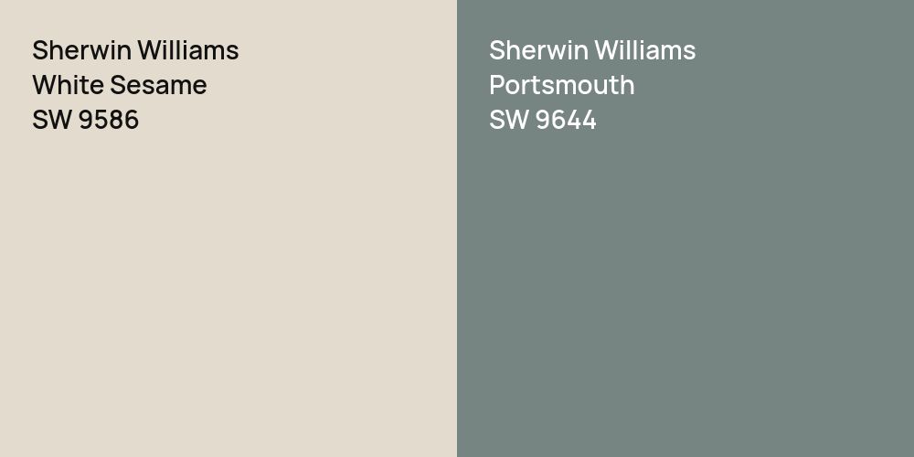 Sherwin Williams White Sesame vs. Sherwin Williams Portsmouth