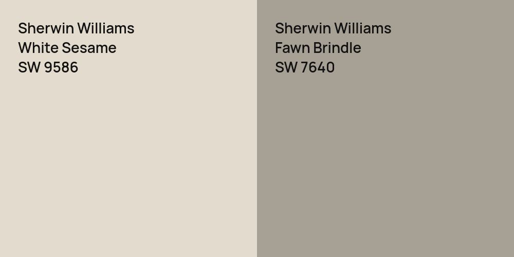 Sherwin Williams White Sesame vs. Sherwin Williams Fawn Brindle