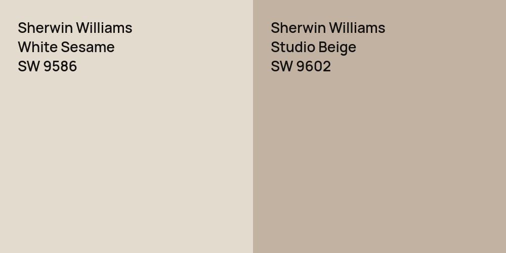 Sherwin Williams White Sesame vs. Sherwin Williams Studio Beige