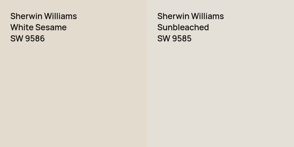 Sherwin Williams White Sesame vs. Sherwin Williams Sunbleached