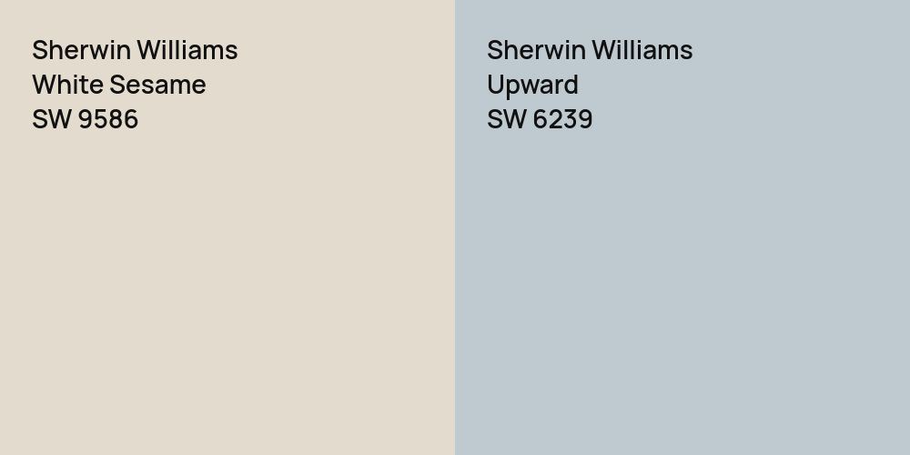 Sherwin Williams White Sesame vs. Sherwin Williams Upward