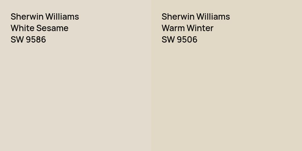 Sherwin Williams White Sesame vs. Sherwin Williams Warm Winter