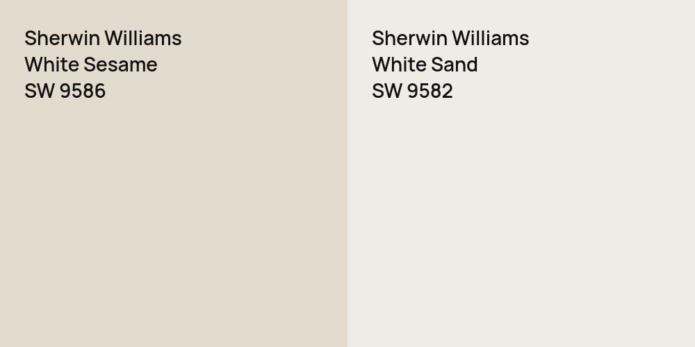 Sherwin Williams White Sesame vs. Sherwin Williams White Sand