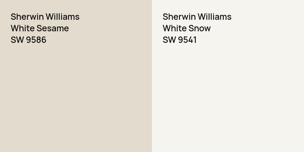 Sherwin Williams White Sesame vs. Sherwin Williams White Snow