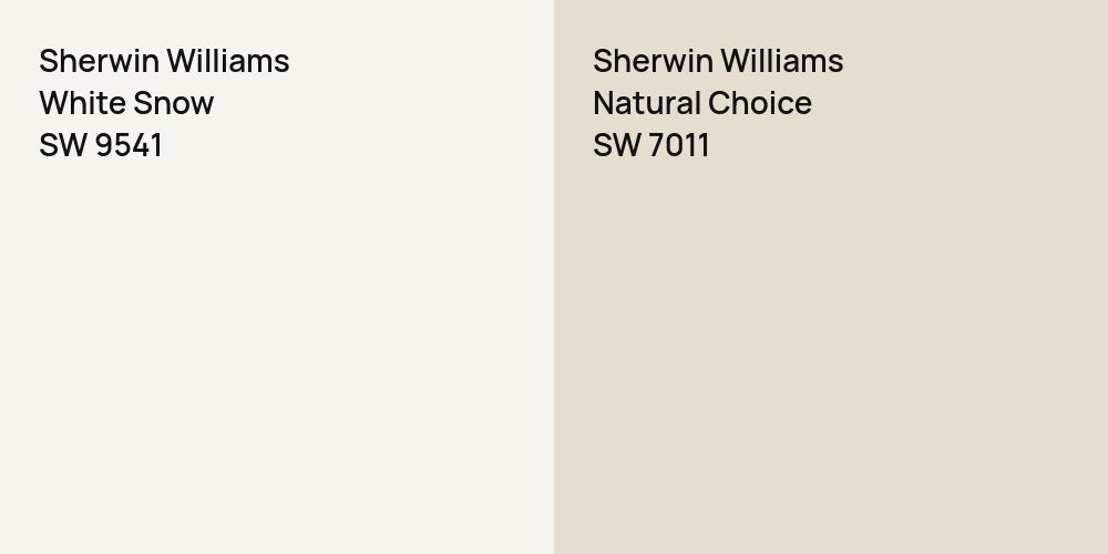 Sherwin Williams White Snow vs. Sherwin Williams Natural Choice