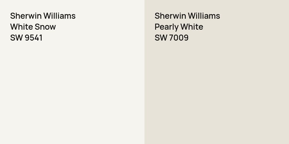 Sherwin Williams White Snow vs. Sherwin Williams Pearly White