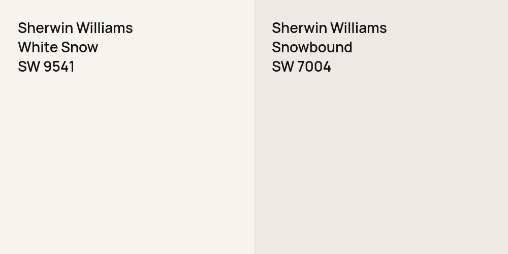 Sherwin Williams White Snow vs. Sherwin Williams Snowbound