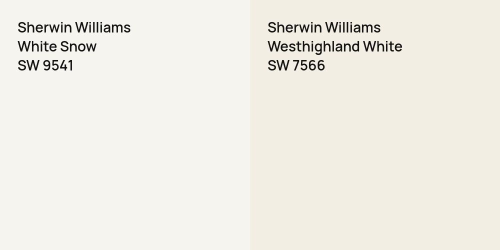 Sherwin Williams White Snow vs. Sherwin Williams Westhighland White