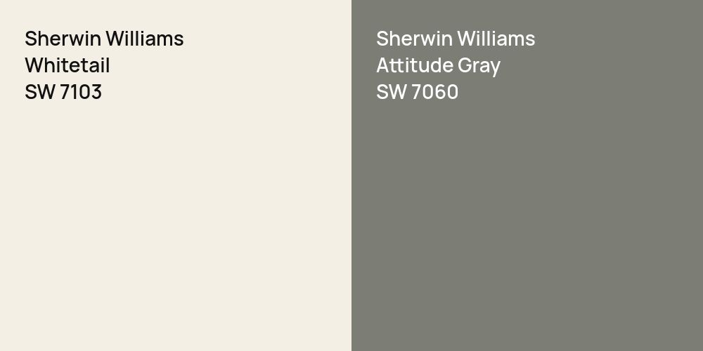 Sherwin Williams Whitetail vs. Sherwin Williams Attitude Gray