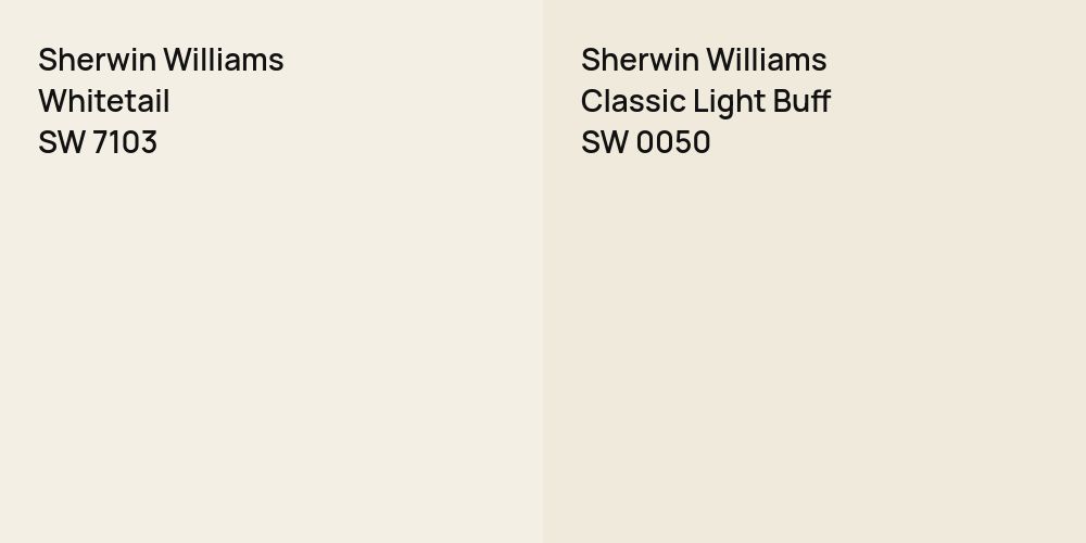 Sherwin Williams Whitetail vs. Sherwin Williams Classic Light Buff