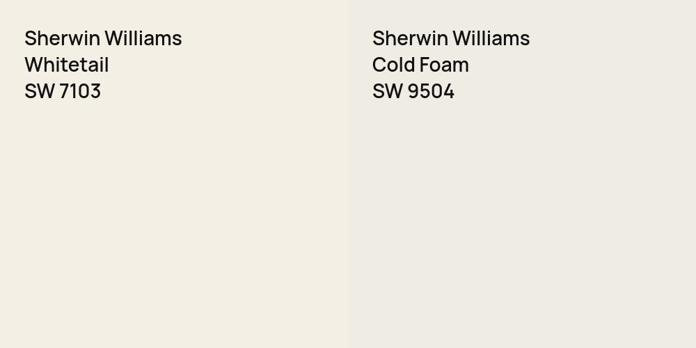 Sherwin Williams Whitetail vs. Sherwin Williams Cold Foam