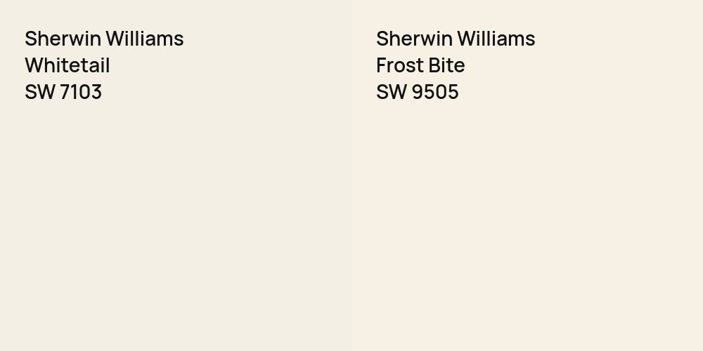 Sherwin Williams Whitetail vs. Sherwin Williams Frost Bite