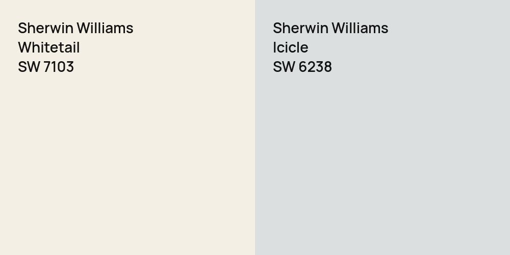 Sherwin Williams Whitetail vs. Sherwin Williams Icicle