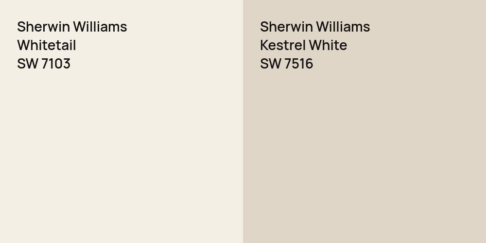 Sherwin Williams Whitetail vs. Sherwin Williams Kestrel White