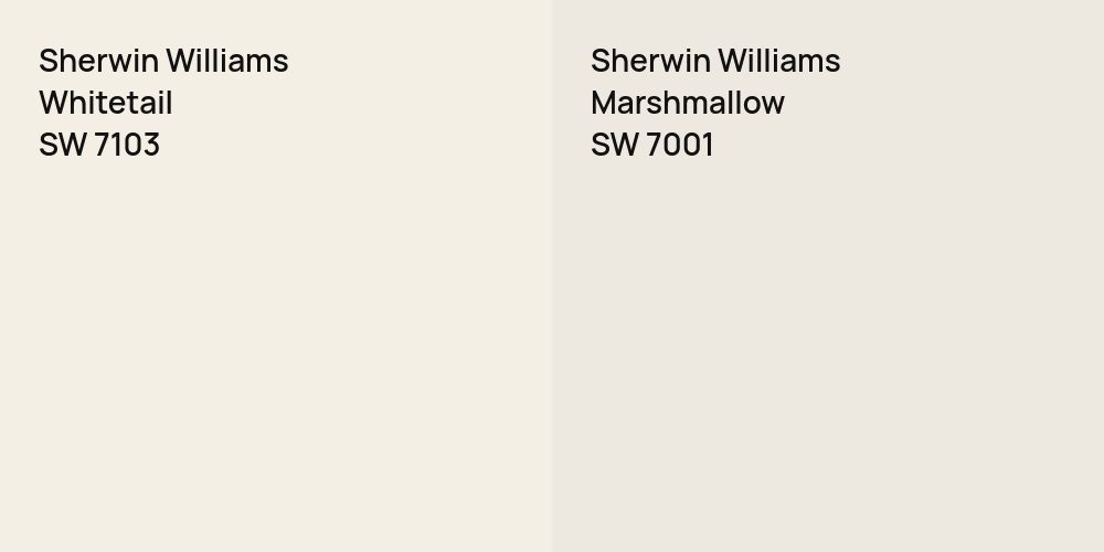 Sherwin Williams Whitetail vs. Sherwin Williams Marshmallow