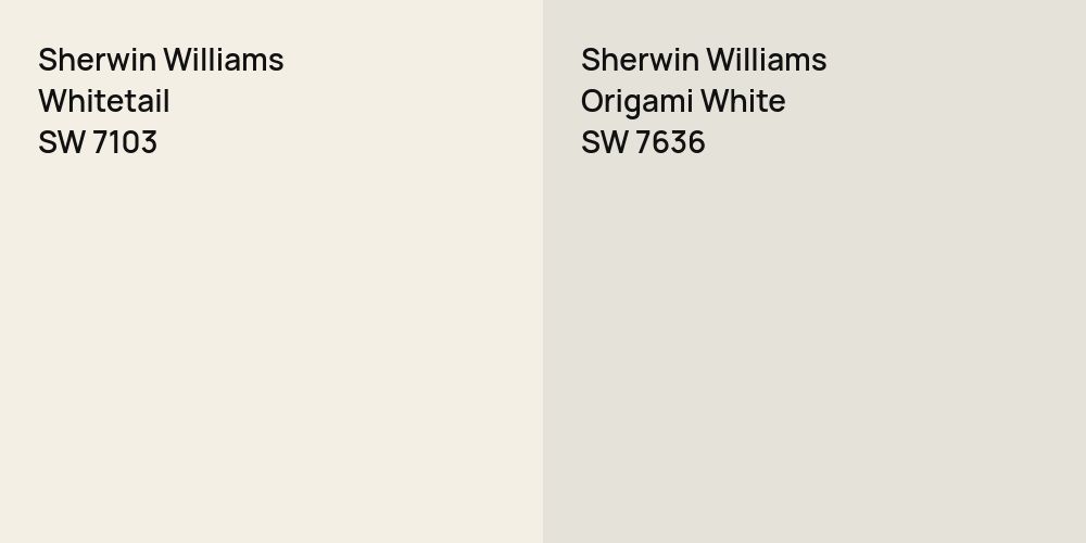 Sherwin Williams Whitetail vs. Sherwin Williams Origami White