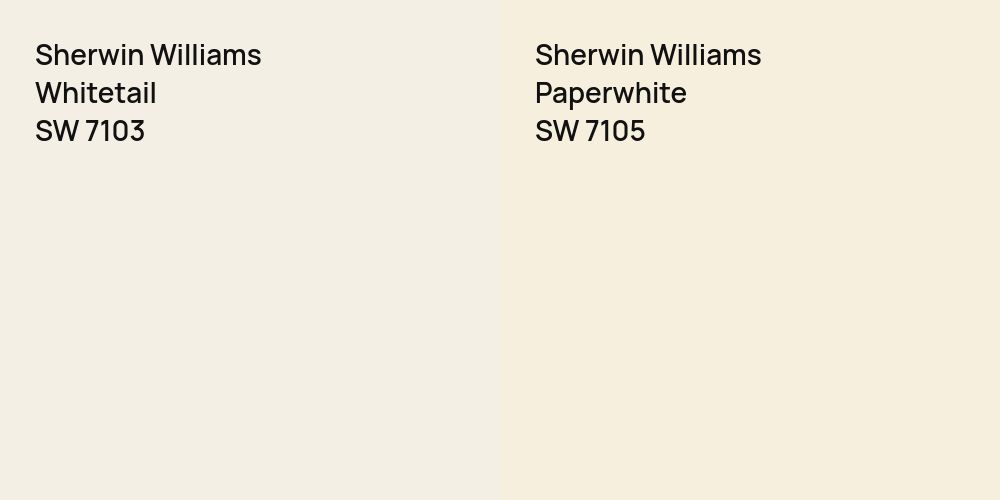 Sherwin Williams Whitetail vs. Sherwin Williams Paperwhite