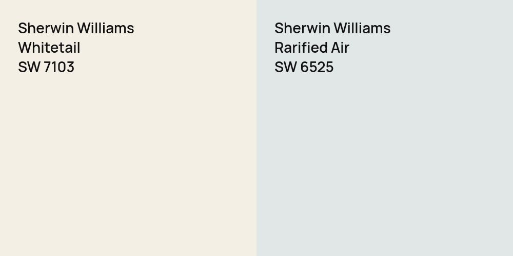 Sherwin Williams Whitetail vs. Sherwin Williams Rarified Air