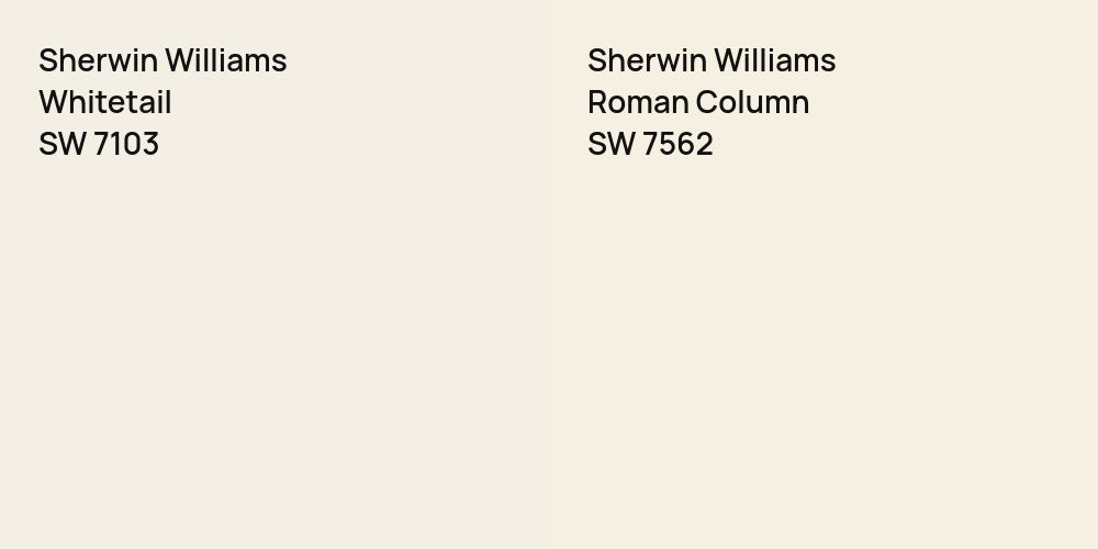 Sherwin Williams Whitetail vs. Sherwin Williams Roman Column