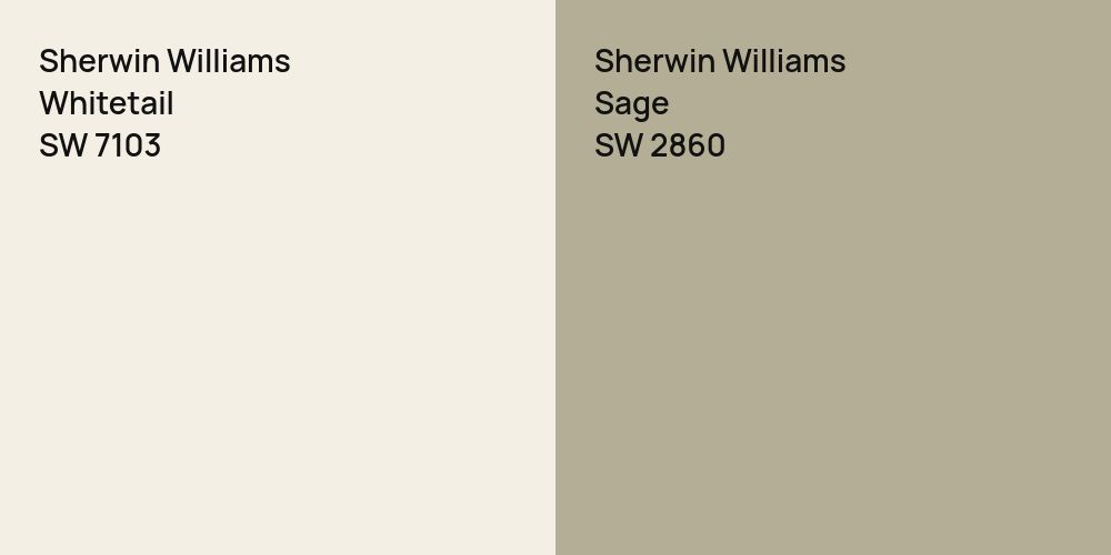 Sherwin Williams Whitetail vs. Sherwin Williams Sage