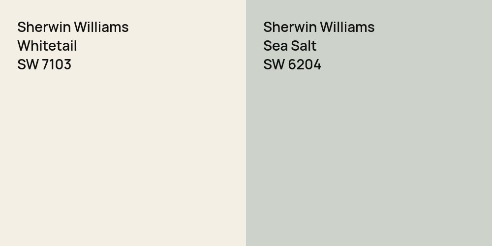 Sherwin Williams Whitetail vs. Sherwin Williams Sea Salt