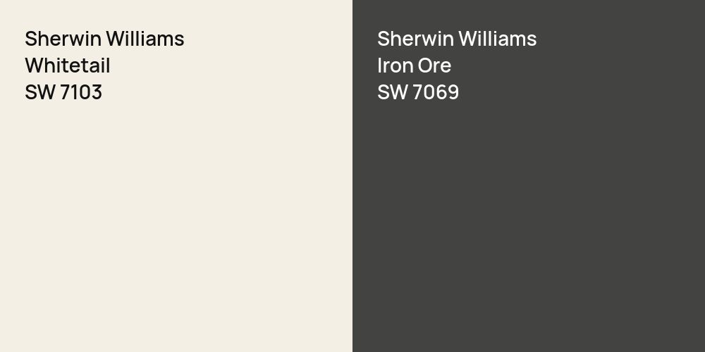 Sherwin Williams Whitetail vs. Sherwin Williams Iron Ore