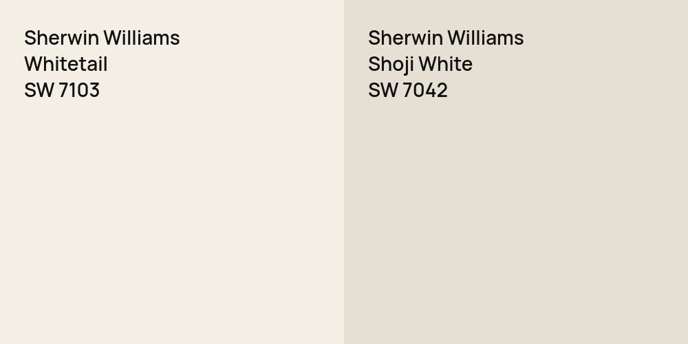 Sherwin Williams Whitetail vs. Sherwin Williams Shoji White