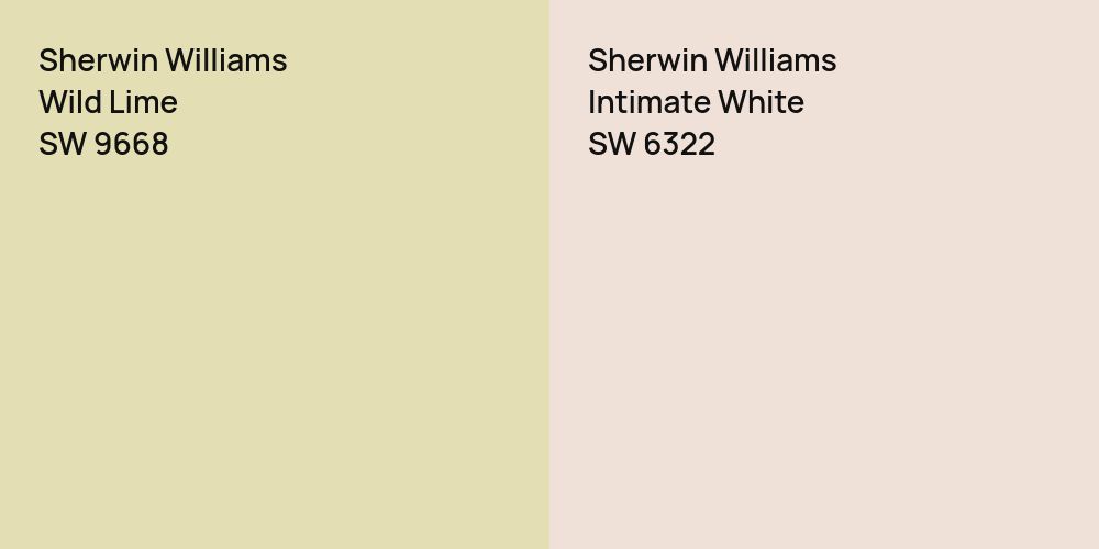 Sherwin Williams Wild Lime vs. Sherwin Williams Intimate White