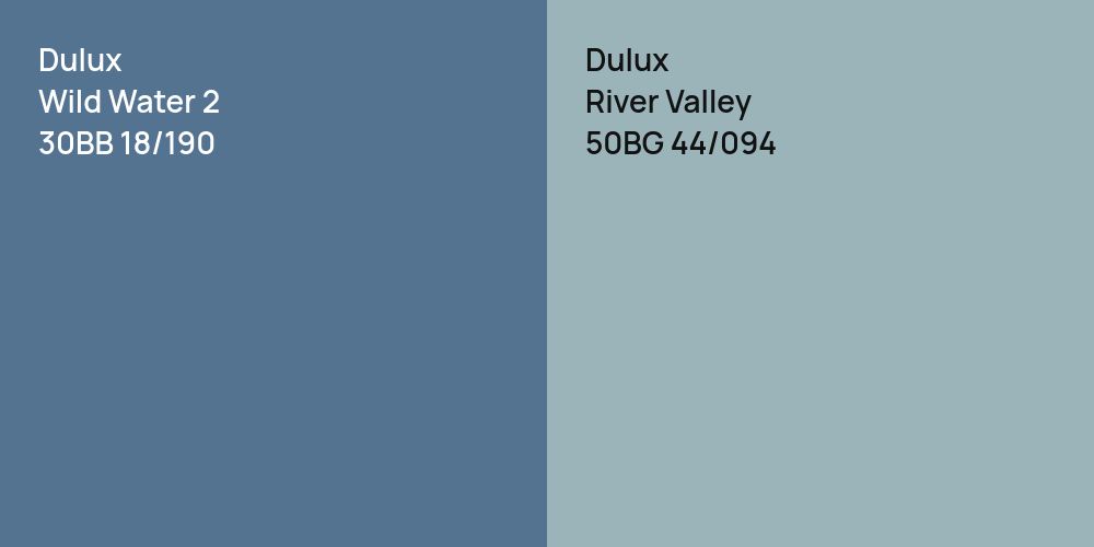 Dulux Wild Water 2 vs. Dulux River Valley