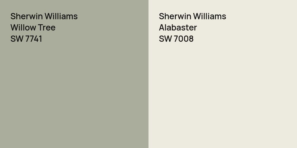 Sherwin Williams Willow Tree vs. Sherwin Williams Alabaster