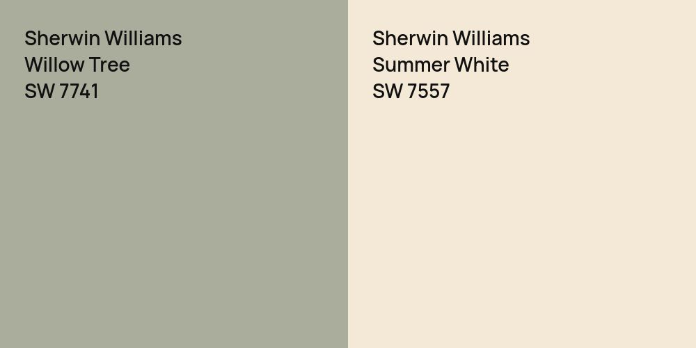 Sherwin Williams Willow Tree vs. Sherwin Williams Summer White