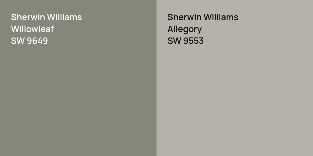 Sherwin Williams Willowleaf vs. Sherwin Williams Allegory