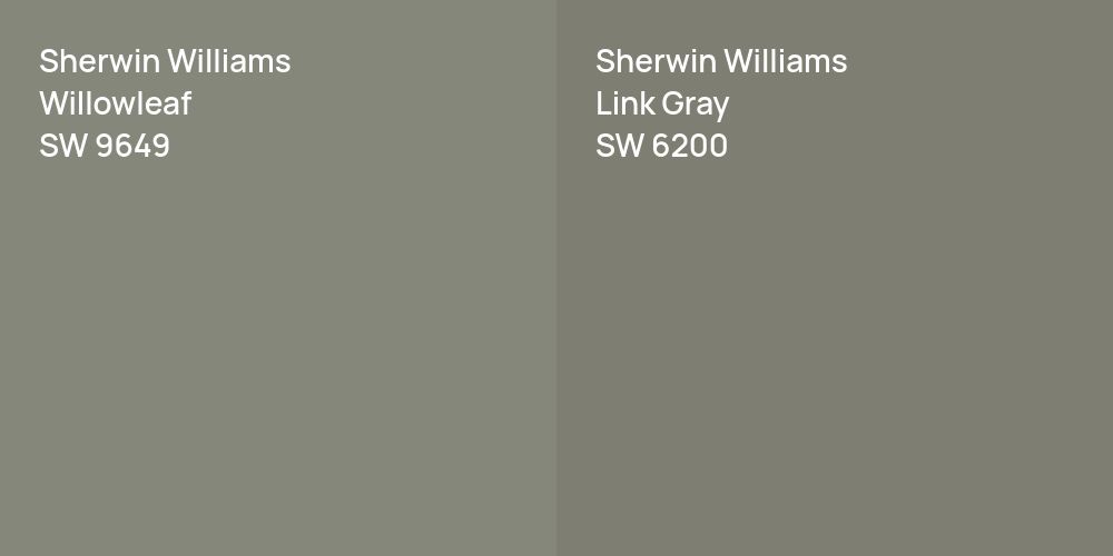 Sherwin Williams Willowleaf vs. Sherwin Williams Link Gray