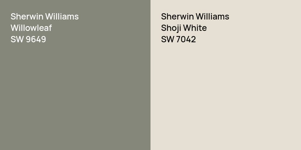 Sherwin Williams Willowleaf vs. Sherwin Williams Shoji White