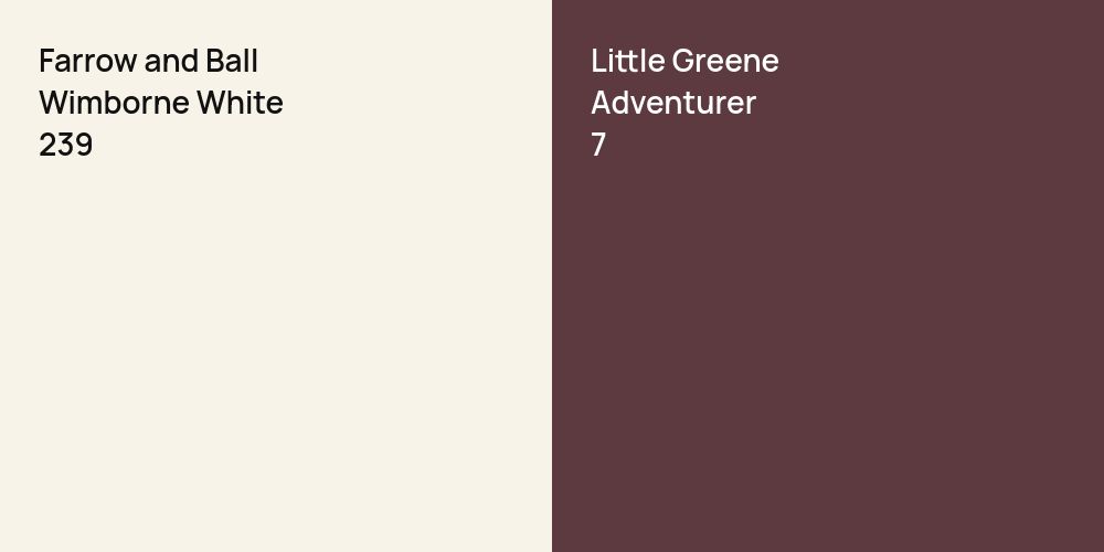 Farrow and Ball Wimborne White vs. Little Greene Adventurer